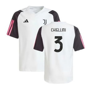 2023-2024 Juventus Training Shirt (White) - Kids (CHIELLINI 3)