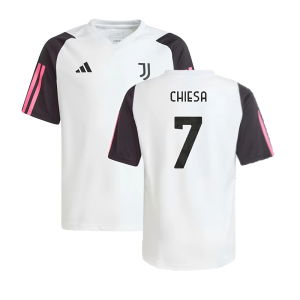 2023-2024 Juventus Training Shirt (White) - Kids (CHIESA 7)