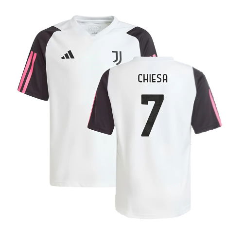 2023-2024 Juventus Training Shirt (White) - Kids (CHIESA 7)