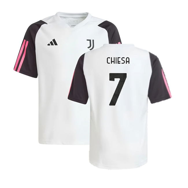 2023-2024 Juventus Training Shirt (White) - Kids (CHIESA 7)