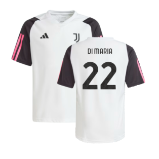 2023-2024 Juventus Training Shirt (White) - Kids (DI MARIA 22)