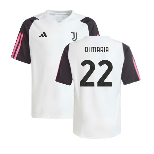 2023-2024 Juventus Training Shirt (White) - Kids (DI MARIA 22)