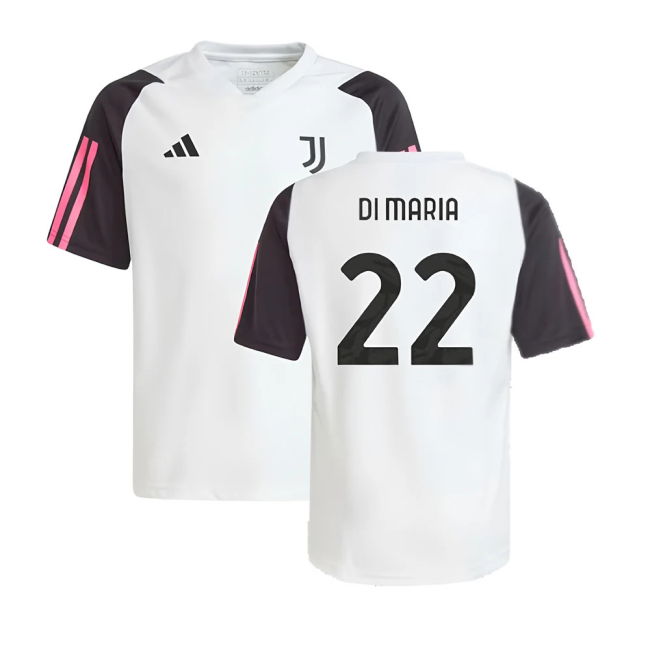 2023-2024 Juventus Training Shirt (White) - Kids (DI MARIA 22)