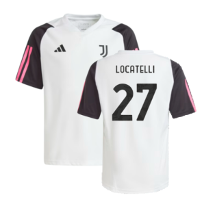 2023-2024 Juventus Training Shirt (White) - Kids (LOCATELLI 27)