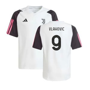 2023-2024 Juventus Training Shirt (White) - Kids (VLAHOVIC 9)