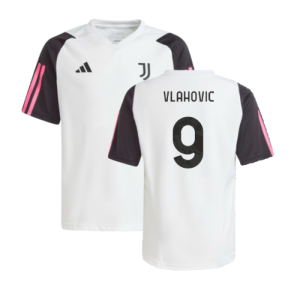 2023-2024 Juventus Training Shirt (White) - Kids (VLAHOVIC 9)