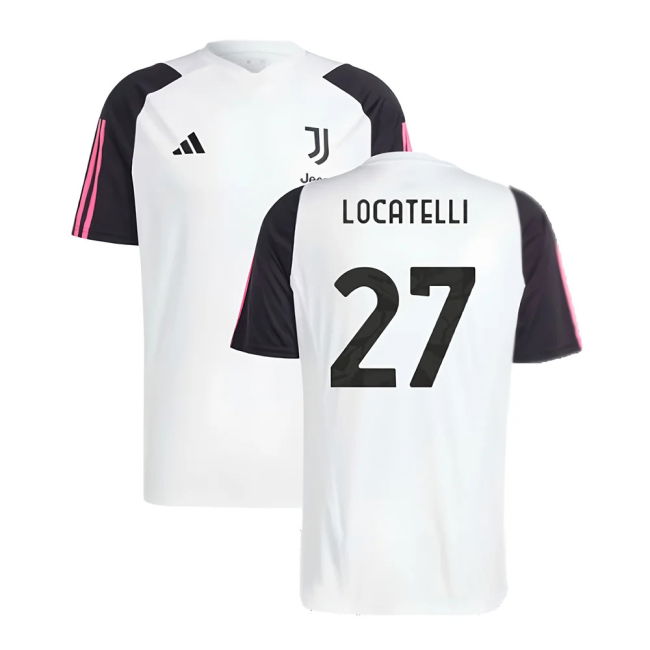 2023-2024 Juventus Training Shirt (White) (LOCATELLI 27)