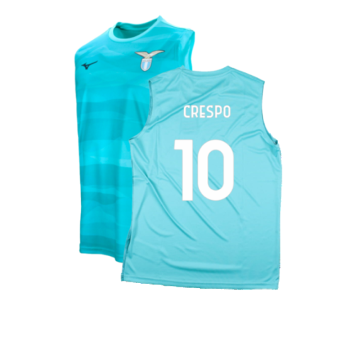 2023-2024 Lazio Sleeveless Training Shirt (Azure) (Crespo 10)