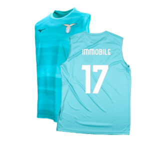 2023-2024 Lazio Sleeveless Training Shirt (Azure) (Immobile 17)
