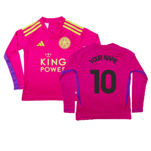 2023-2024 Leicester City Home Goalkeeper Shirt (Pink) - Kids (Your Name)