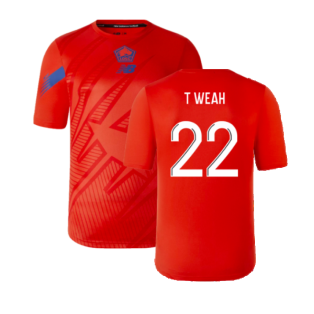 2023-2024 Lille LOSC Lightweight Tee (Red) (T Weah 22)