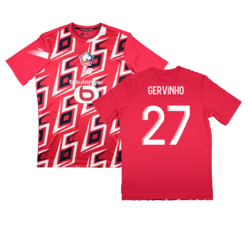 2023-2024 Lille LOSC Pre-Game Jersey (Home) (Gervinho 27)