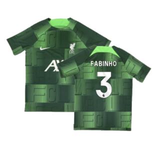 2023-2024 Liverpool Academy Pre-Match Shirt (Green) - Kids (Fabinho 3)
