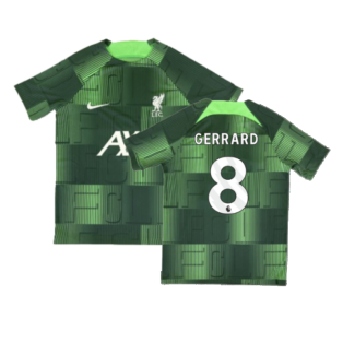 2023-2024 Liverpool Academy Pre-Match Shirt (Green) - Kids (Gerrard 8)