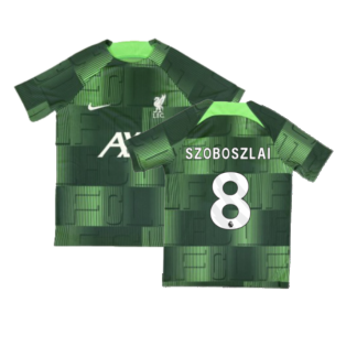 2023-2024 Liverpool Academy Pre-Match Shirt (Green) - Kids (Szoboszlai 8)