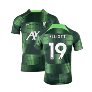 2023-2024 Liverpool Academy Pre-Match Training Shirt (Green) (Elliott 19)