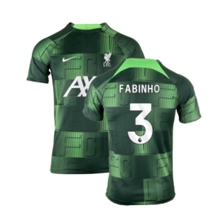 2023-2024 Liverpool Academy Pre-Match Training Shirt (Green) (Fabinho 3)