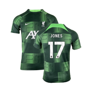 2023-2024 Liverpool Academy Pre-Match Training Shirt (Green) (Jones 17)