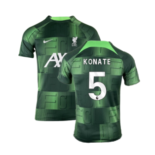 2023-2024 Liverpool Academy Pre-Match Training Shirt (Green) (Konate 5)