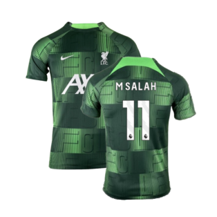 2023-2024 Liverpool Academy Pre-Match Training Shirt (Green) (M Salah 11)