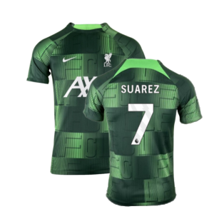 2023-2024 Liverpool Academy Pre-Match Training Shirt (Green) (Suarez 7)