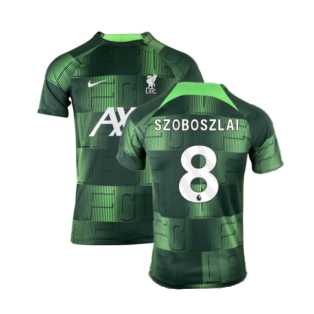 2023-2024 Liverpool Academy Pre-Match Training Shirt (Green) (Szoboszlai 8)
