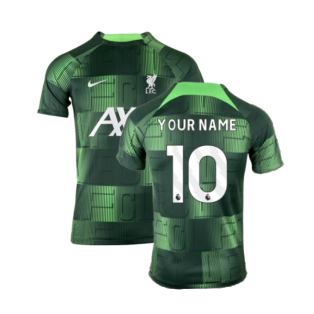 2023-2024 Liverpool Academy Pre-Match Training Shirt (Green) (Your Name)