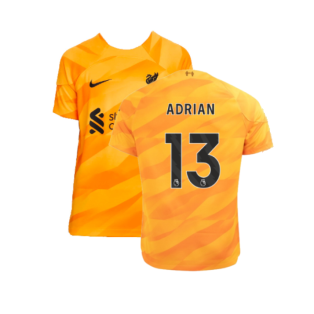 2023-2024 Liverpool Away Goalkeeper Shirt (Orange) - Kids (Adrian 13)