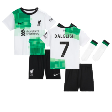 2023-2024 Liverpool Away Little Boys Mini Kit (Dalglish 7)