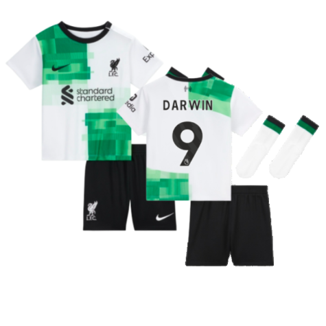 2023-2024 Liverpool Away Little Boys Mini Kit (Darwin 9)