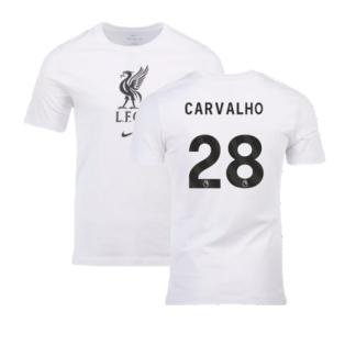 2023-2024 Liverpool Crest Tee (White) (Carvalho 28)