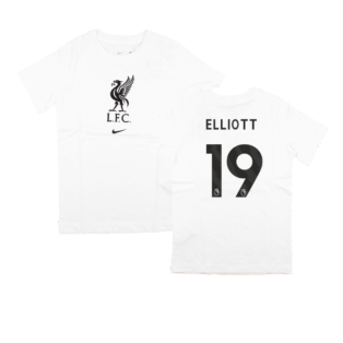 2023-2024 Liverpool Crest Tee (White) - Kids (Elliott 19)