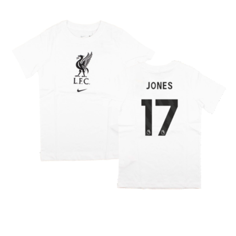 2023-2024 Liverpool Crest Tee (White) - Kids (Jones 17)