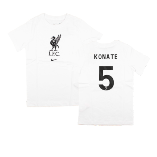 2023-2024 Liverpool Crest Tee (White) - Kids (Konate 5)