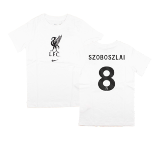 2023-2024 Liverpool Crest Tee (White) - Kids (Szoboszlai 8)