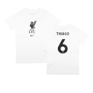 2023-2024 Liverpool Crest Tee (White) - Kids (Thiago 6)