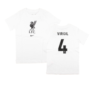 2023-2024 Liverpool Crest Tee (White) - Kids (Virgil 4)