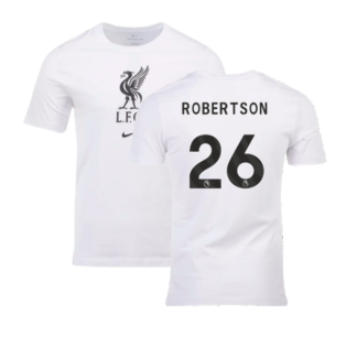 2023-2024 Liverpool Crest Tee (White) (Robertson 26)