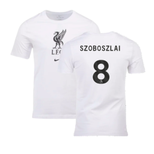 2023-2024 Liverpool Crest Tee (White) (Szoboszlai 8)