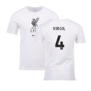 2023-2024 Liverpool Crest Tee (White) (Virgil 4)