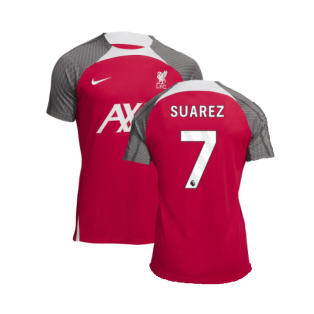 2023-2024 Liverpool Dri-Fit Strike Training Shirt (Red) (Suarez 7)
