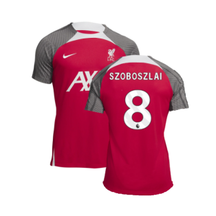 2023-2024 Liverpool Dri-Fit Strike Training Shirt (Red) (Szoboszlai 8)