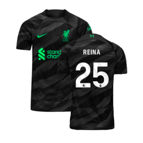 2023-2024 Liverpool Goalkeeper Home Shirt (Black) (Reina 25)