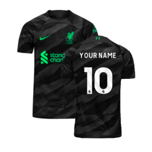 2023-2024 Liverpool Goalkeeper Home Shirt (Black) (Your Name)