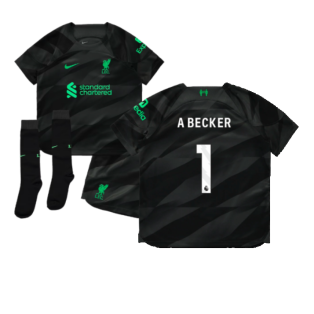 2023-2024 Liverpool Home Goalkeeper Mini Kit (A Becker 1)