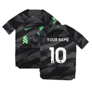 2023-2024 Liverpool Home Goalkeeper Shirt (Black) - Kids (Your Name)