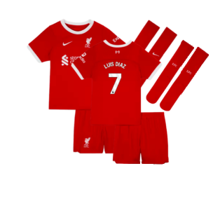 2023-2024 Liverpool Home Little Boys Mini Kit (Luis Diaz 7)