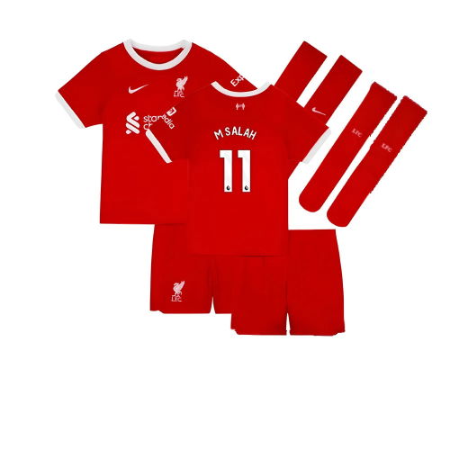 2023-2024 Liverpool Home Little Boys Mini Kit (M Salah 11)