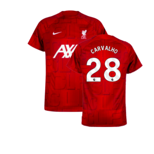 2023-2024 Liverpool Pre-Match Home Shirt (Red) (Carvalho 28)