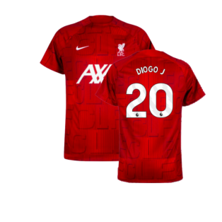 2023-2024 Liverpool Pre-Match Home Shirt (Red) (Diogo J 20)